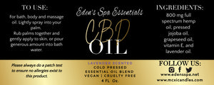 Eden's Spa Essentials  CBD Oil (4 oz.)