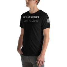 Load image into Gallery viewer, Stay lit and wax that A** Short-Sleeve Unisex T-Shirt