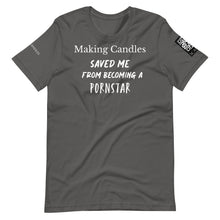 Load image into Gallery viewer, Making candles saved me Unisex t-shirt