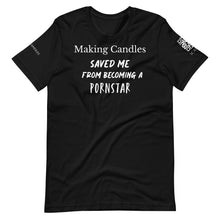 將圖片載入圖庫檢視器 Making candles saved me Unisex t-shirt