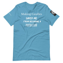 Cargar imagen en el visor de la galería, Making candles saved me Unisex t-shirt